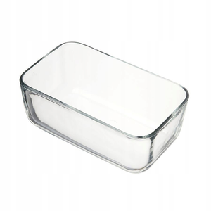 Tigela Retangular de Vidro para Alimentos com Tampa de Plástico Azul de Grau Alimentício, Ideal para Frutas e Saladas, Armazenamento na Cozinha, Volta às Aulas - Product Image 3