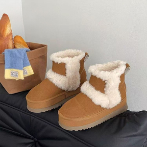 รองเท้าบูทหิมะแฟชั่นคุณภาพสูงสำหรับทุกเพศ ปี 2025 รองเท้าบูทหิมะผู้ชาย ขนสัตว์เกรด A คุณภาพเยี่ยม อุ่นพิเศษ ระดับท็อป - Product Image 4