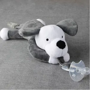 Kostenlose Probe Hund Baby Schnuller Ketten clip Hänge spielzeug/Gefüllte Baby Neugeborene Abnehmbare Affe Schnuller Halter/Schnuller Spielzeug