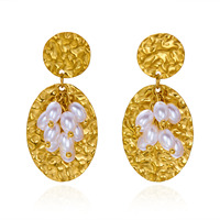 CUMAI – Nouvelle pendentif rond en acier inoxydable plaqué or 18 carats avec perle pour femme, idéal pour les fêtes, le quotidien, la plage, accessoires de bijoux vintage