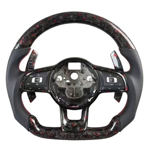 Volante in Fibra di Carbonio con LED e Cambio al Volante per VW Golf GTI 7 Mk7 7,5 7R R Mk7R <span class=keywords><strong>Audi</strong></span> A3 <span class=keywords><strong>8V</strong></span> JETTA Tiguan Accessori - Product Image 4