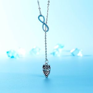 <span class=keywords><strong>Collana</strong></span> con Ciondolo a Forma di <span class=keywords><strong>Gufo</strong></span> in Argento, Accessorio di Moda Portafortuna per Donne - Product Image 3