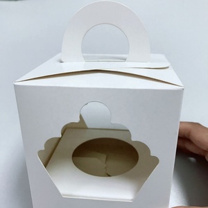 2022 Hot Sale Portable Cup Cake <b>Boxes</b> Packaging Hand Carry Cake Box With Window - Product Image 5