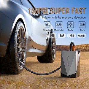 Pompe à air électrique 2-en-1, démarreur <span class=keywords><strong>de</strong></span> secours 12000mAh 1800A, compresseur d'air compact pour voiture, batterie externe d'urgence, gonfleur <span class=keywords><strong>de</strong></span> pneus sans fil pour voiture - Product Image 2