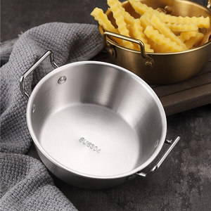Stainless Steel Bowl 304 Gold Double Handle <b>Dishwasher</b> Safe Party Serving Bowl - Product Image 2