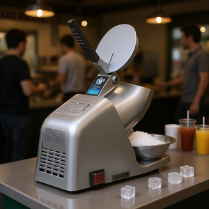Máquina de hielo raspado Vevor de 143 libras, trituradora de hielo eléctrica plateada de grado comercial para uso comercial - Product Image 2