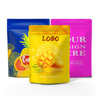 Gratis Monster Op Maat Bedrukt Logo Stand-Up Mylar Rits Verpakking Snoep Fruitsuiker 3.5G 7G 14G 4*6 Inch Mylar Tas