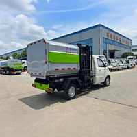 Camion benne compacteuse HLW prêt à l'exportation, à benne basculante fermée, à bras de levage hydraulique robuste, diesel, 4495 kg MVM, pour déchets