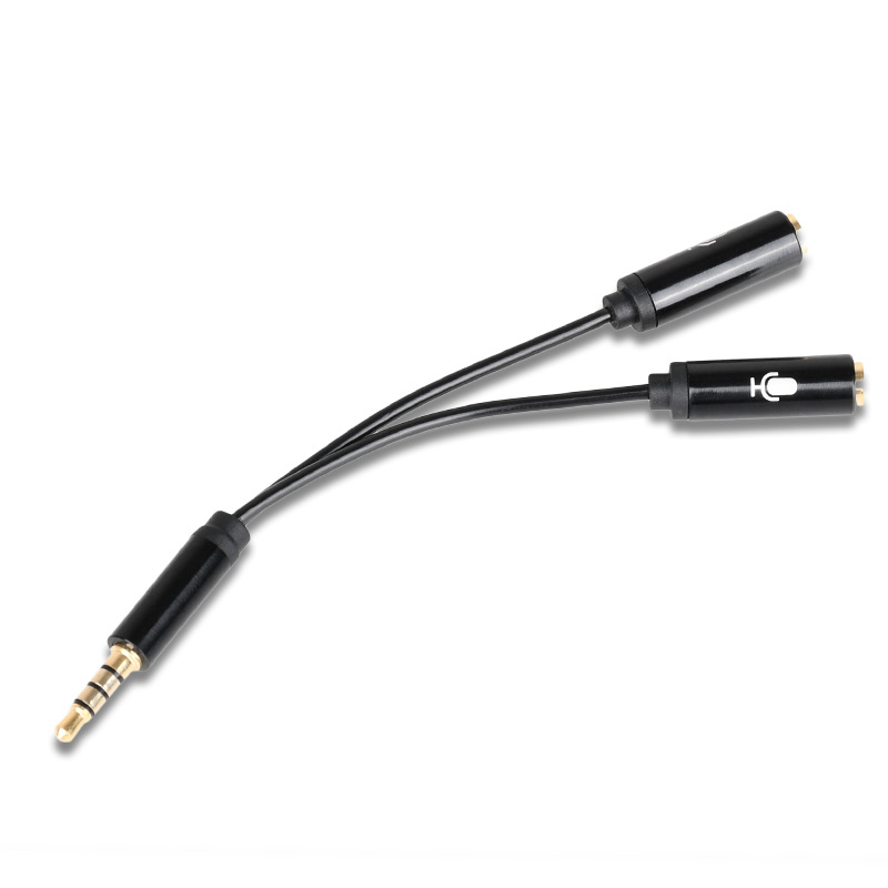 Cable adaptador de Audio para micrófono, divisor Y de 3,5mm, 2 clavijas macho a 1 hembra para auriculares