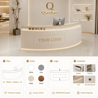 Bureau de réception commercial complet en MDF carré Qianhao moderne pour bureau, restaurant, salon