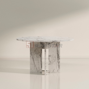 Newstar hiện đại nodic Marmol Mesa arabescato corchia đá cẩm thạch trắng vòng đá tự nhiên đồ nội thất nhà bằng đá cẩm thạch bàn ăn - Product Image 6