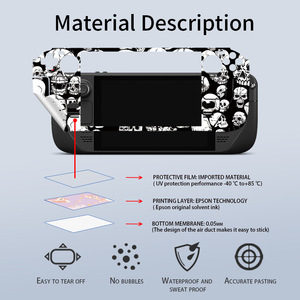 Steam Deck Skin <b>Protector</b> PVC Skull Design Gaming Case <b>Cover</b> - Product Image 4