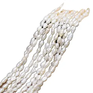 Großhandel Zhuji Natural Keshi Barock unregelmäßig 3-4 mm Süßwasserperlen lose Perlen diy halbgefertigte Strangperlen