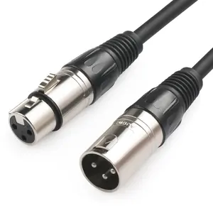 Câble xl équilibré noir, série Premium 3 ft, pour Microphone professionnel, pour haut-parleurs, autres appareils Pro, noir