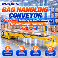 Convoyeur extensible 12-17m pour la logistique à forte charge, chargement et déchargement en entrepôt, transporteur à rouleaux