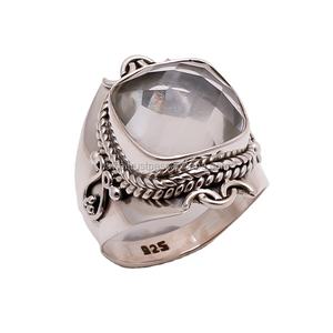 Bagues en pierres précieuses en cristal naturel bijoux fins faits à la main fabricant de bagues en argent sterling 925 - Product Image 1