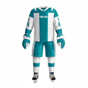 Ventes en gros d'ensembles de hockey sur glace personnalisés de haute qualité, respirants et imprimés, uniformes sportifs professionnels 100% polyester - Product Image 1