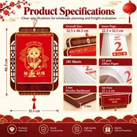 Calendrier mural chinois personnalisé avec logo 2027, support en bois, feuilles détachables, cadeau promotionnel d'entreprise, fournisseur OEM ODM en gros