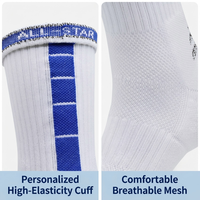 Chaussettes de basketball pour hommes avec logo personnalisé, épaisses, en tissu éponge, à compression, pour le sport, chaussettes de course pour hommes