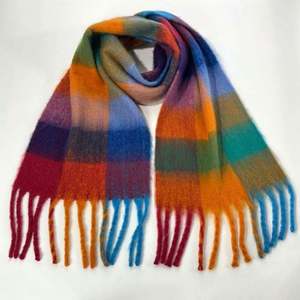 Bufanda Larga a Rayas de Colores, Gruesa, con Borlas, para Mujer, de Cachemira de Lujo, 70*180cm, Alta Calidad, Nueva Colección de Invierno - Product Image 6