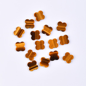 Bán buôn tự nhiên bốn lá cỏ ba lá mã não đá quý trong màu Đỏ màu xanh đen màu xanh lá cây nhiệt được điều trị cho đồ trang sức lỏng lẻo - Product Image 3