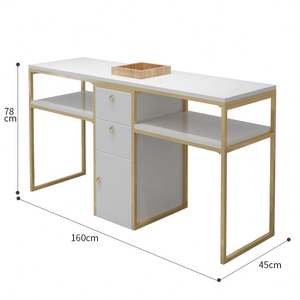 Table de manucure professionnelle de luxe légère et exclusive Tables à ongles de technicienne en ongles pour salons de beauté ou salon - Product Image 6