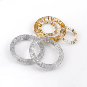 Meetee BF340 Transparent Or Bouton Rond En Résine BRICOLAGE Acrylique <span class=keywords><strong>O</strong></span> Anneau Boucles Pour Poignée De Sac Chaussure Boucle Accessoire De Bijoux - Product Image 1