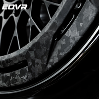 Jantes forgées EVOR en fibre de carbone noir brillant, 19, 20, 21, 22, 24, 26 pouces, multi-rayons, 5x114.3, 5x112, 5x130, pour voitures de luxe