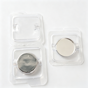 Bandeja de embalaje tipo blister vacía para recarga de sombra de ojos cosmética, estuche metálico y caja de cartón con logo personalizado para maquillaje de un solo color. - Product Image 4