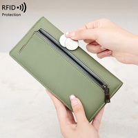 Style de mode personnalisé femmes cuir pochette portefeuilles Long sac à main portefeuille pour dames