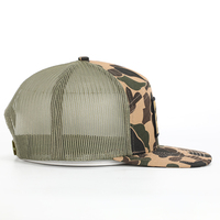 Casquette de Baseball Camionneur Personnalisée FEO Haute Qualité en Gros, 7 Panneaux, en Coton Sergé Brodé, Logo Écusson, Maille et Visière Plate
