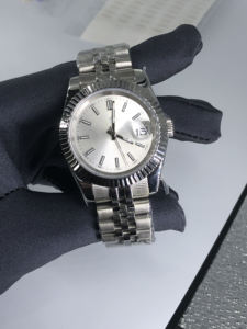 NH35 <span class=keywords><strong>Montre</strong></span> en acier inoxydable 36mm/39mm LOGO personnalisé Mouvement automatique Bleu, Gris, <span class=keywords><strong>Cadran</strong></span> argenté <span class=keywords><strong>Montre</strong></span> pour <span class=keywords><strong>homme</strong></span> d'affaires étanche - Product Image 6