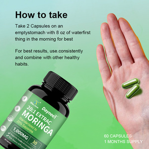 Polvo de Hoja de Moringa Herbal Natural que Apoya el <span class=keywords><strong>Sistema</strong></span> Inmunológico, los Niveles de Energía, la Salud de las Articulaciones, la Piel y el Cabello, Cápsulas de Moringa - Product Image 4