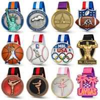 Proveedor de Medallas de Voleibol de Metal Dorado con Acabado Pulido Minimalista, Servicios Personalizados de Fábrica