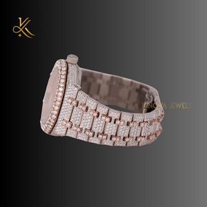 Elegante reloj de lujo con diamantes de moissanita con diseño de calidad superior para entusiastas y relojes sofisticados de la moda - Product Image 5