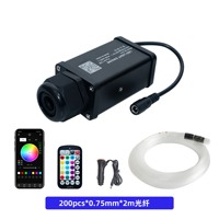 Mini kit d'éclairage LED à fibres optiques RGBW 12W 450 pièces pour voiture, avec télécommande via application, éclairage d'ambiance intérieur pour toit de voiture effet ciel étoilé