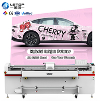 Impresora de Inyección de Tinta Híbrida para Alfombras LETOP Factory, Cabezal I3200, Resolución para Publicidad Exterior, Impresora UV Automática para Acrílico