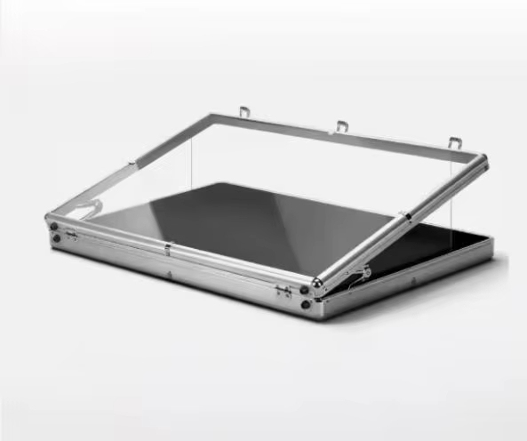 Custom Logo Aluminum Glass Garment Display Case Eco-Friendly for Classic Style Outdoor Use Compatible Standard Slab Holders