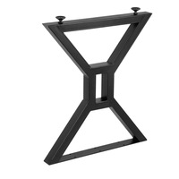 Pieds de table en alliage d'aluminium creux en forme de X de 28 pouces - Design postmoderne, résistants à la rouille, pour tables de café/bureau, usage en villa/hôpital