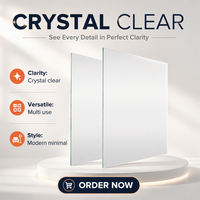 Vente en gros de feuilles de verre flotté ultra transparentes super fines de 1,2 mm, 1,3 mm, 1,5 mm, 1,8 mm pour cadre photo