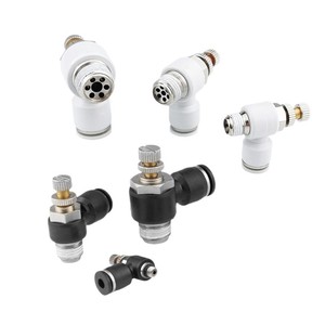 Ruilang Pneumatics <b>Quick</b> <b>Connector</b> SL8-02 Throttle Valve SL6-01 Hose Brass Nozzle Regulating Valve <b>Connector</b> External Thread - Product Image 1