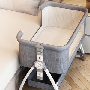 Cuna Mecedora Económica para Bebés con Sombrilla de Lino y Almacenamiento Inferior, Gran Cantidad Mínima de Pedido para Minoristas de Productos para Bebés - Product Image 3