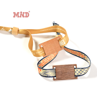 Bracelet écologique 13.56MHZ personnalisé carte en bois fermoir en bambou tissu tissé bracelet RFID pour les événements
