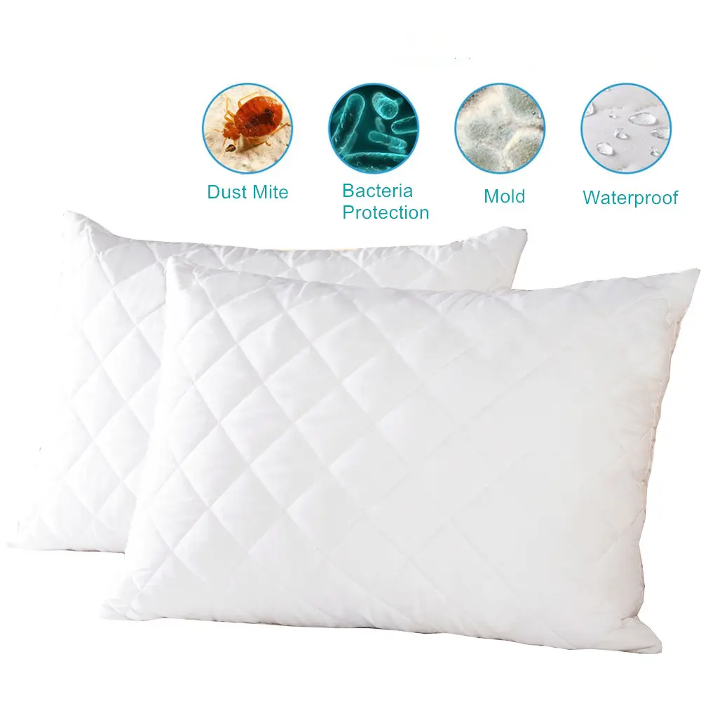 Dust Mite and bed Bug Waterproof Quilted Pillow Protectors/Pillow Covers