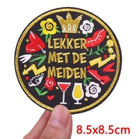 Patchs brodés thermocollants Oeteldonk pour le Carnaval des Pays-Bas, motif grenouille, pour vêtements, uniformes, chapeaux, badges à coudre, DIY, vente en gros
