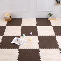Tapete de Espuma EVA de Alta Densidad, Tapete de Ejercicio, Tapete de Piso Tipo Rompecabezas Seguro para Niños, Protector de Piso, Tapetes de Piso Tipo Rompecabezas EVA con Diseño de Madera