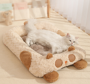 모던 클래식 만화풍 겨울용 따뜻한 고양이 & 강아지 침대 친환경 내구성 통기성 있는 둥지 소파 (히터 포함, 세탁 가능) - Product Image 6