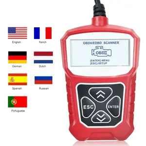 OBD2, scanner per strumenti di diagnosi guasti per auto standard EOBD che guida il computer ELM327 KW808MS509