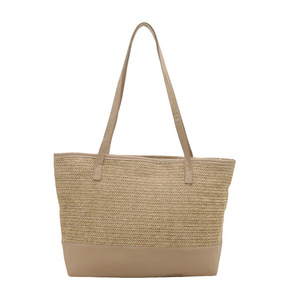 Túi rơm độc đáo của phụ nữ 2025, kết cấu bãi biển đơn giản dệt một túi xách vai với hai thắt lưng - Product Image 5