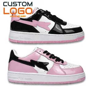 1:1 asli sneakers baped kustom wanita dan wanita pink kitty Oem pria Sneakers kustom sepatu Logo sendiri